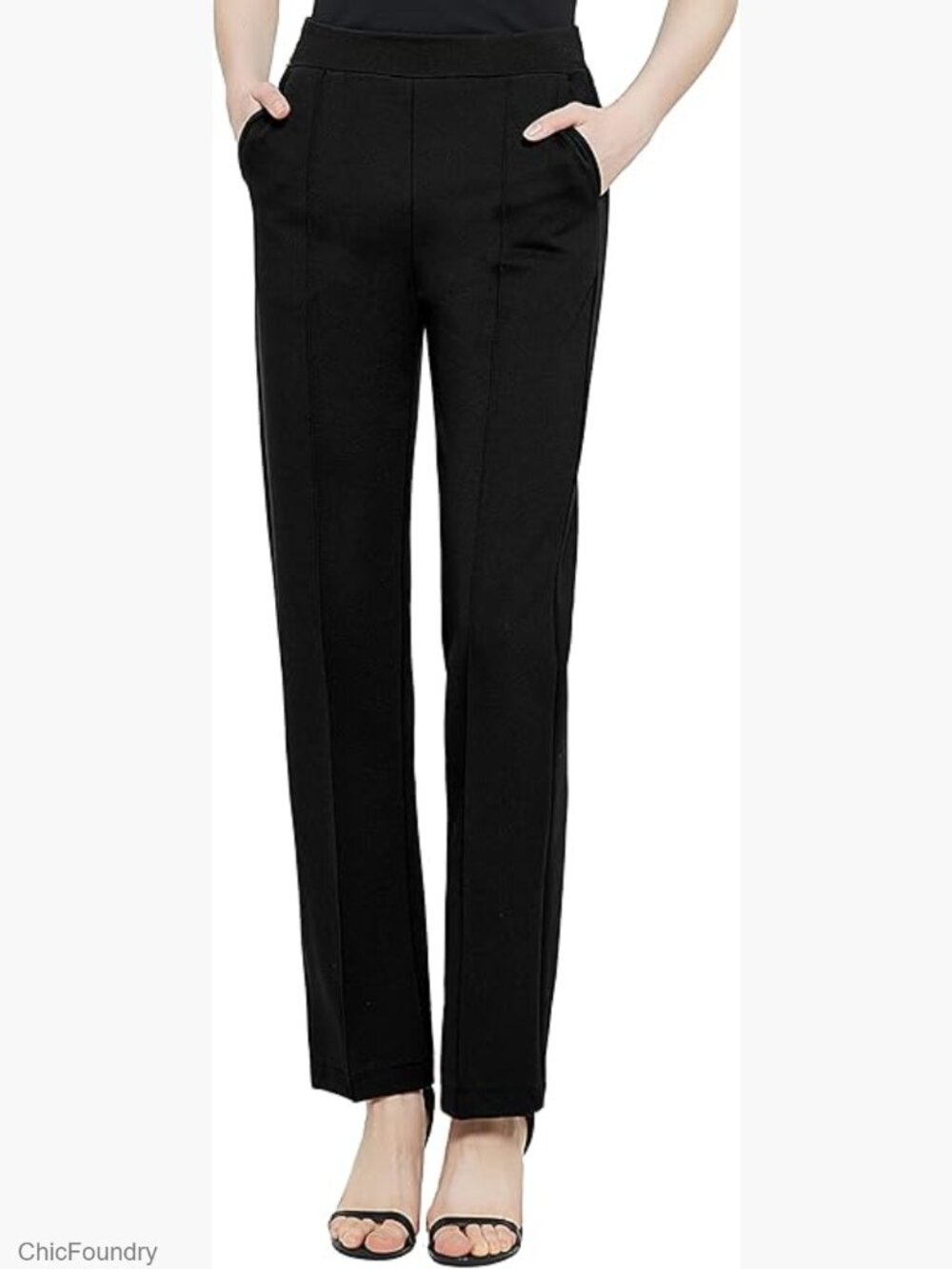 Women's Yoga Dress Pants Stretchy Casual Slacks Straight Leg Work Pants with
